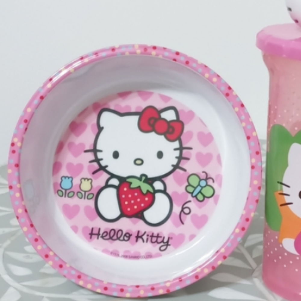 Hello Kitty Strawberry Pink Hearts 2008 Bowl zak dish